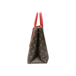 Louis Vuitton Handbag Tote Flower Bag Coquelicot Shoulder Red Monogram